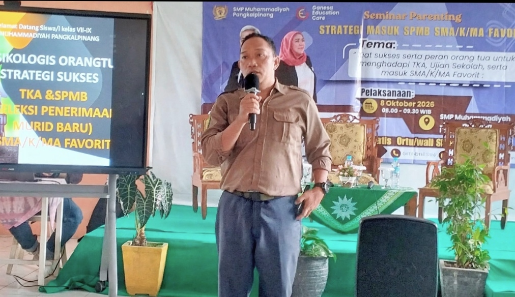 Kepala Sekolah SMP Muhammadiyah Pangkalpinang, Sopian.